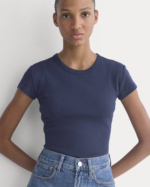 RetroSoft Cotton Crew | Navy