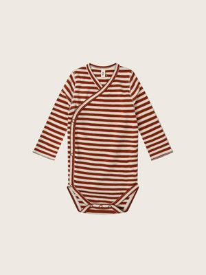 Paprika Stripes Wrap Bodysuit