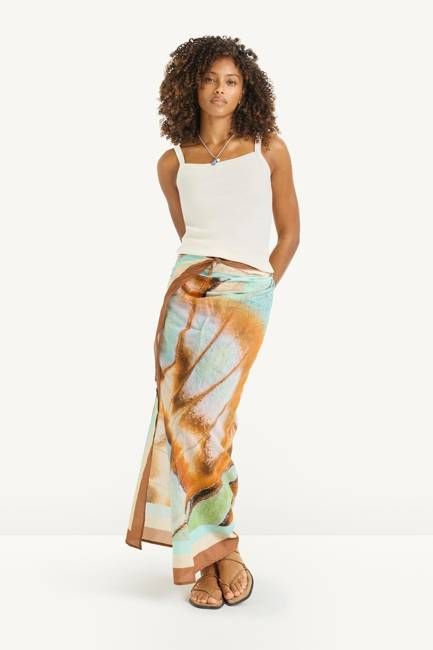 Samara Sarong - Malachite Butterfly Cotton Cupro