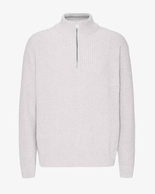 Merino Quarter Zip - Snow Melange