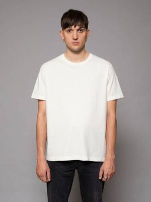 Uno Everyday Tee Chalk White relaxed fit tee | Nudie Jeans