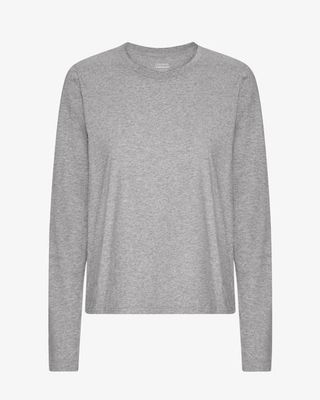 Women Organic LS T-Shirt - Heather Grey
