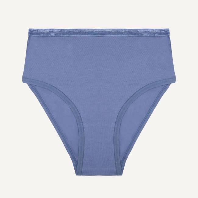 Organic Cotton High-Rise Brief in Gale