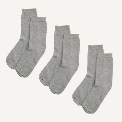 Organic Cotton Crew Sock in Lunar 3-Pack
