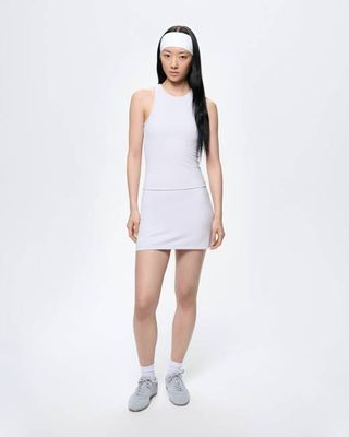 Court Side Shorts für Damen — Eisgrau