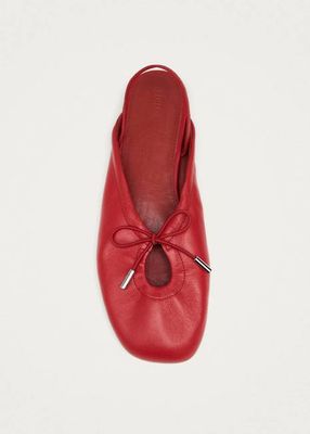 Oli Red Leather Ballet Flats