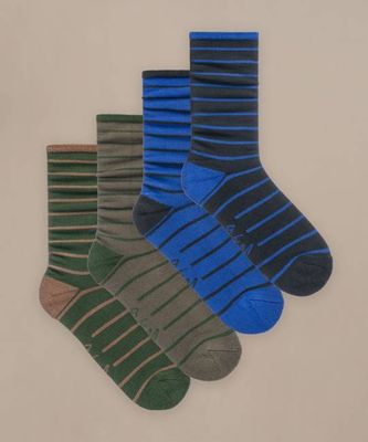 Men's Striped Socks - 4 Pack