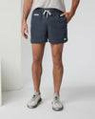 Banks Short 5" | Navy Linen Texture Athletic Shorts | Vuori