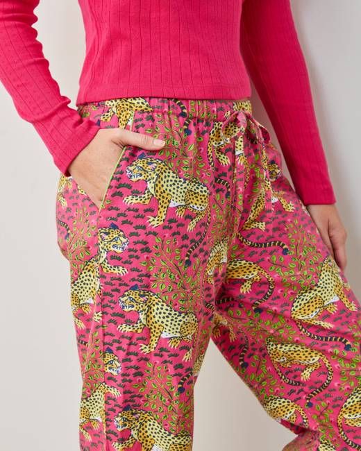 Bagheera - Petite Lightweight Flannel PJ Pants - Hot Pink