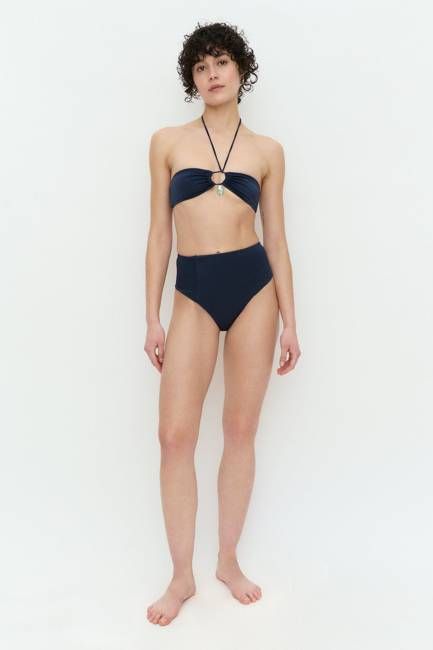 Culotte taille haute marine