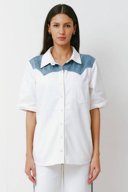 Eva Denim Shirt in Two Tone