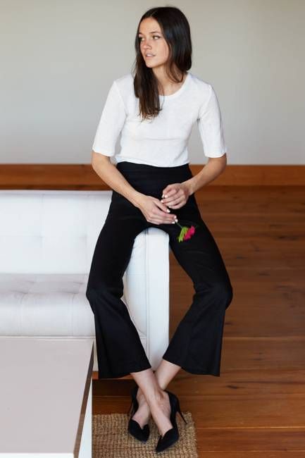 Trumpet Pant - Black Linen