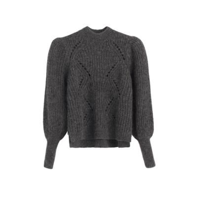 Alpaca Wool Balloon Sleeve Sweater