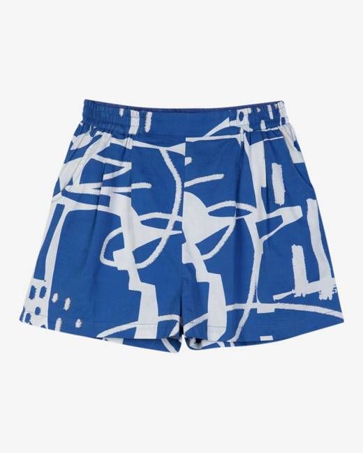 Miss Pompom Blue Paintsplash Holiday Shorts