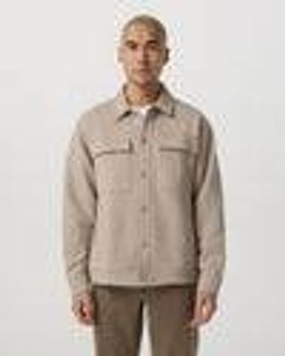 Seaside Shirt Jacket | Men's Acorn Heather Fleece Jacket | Vuori