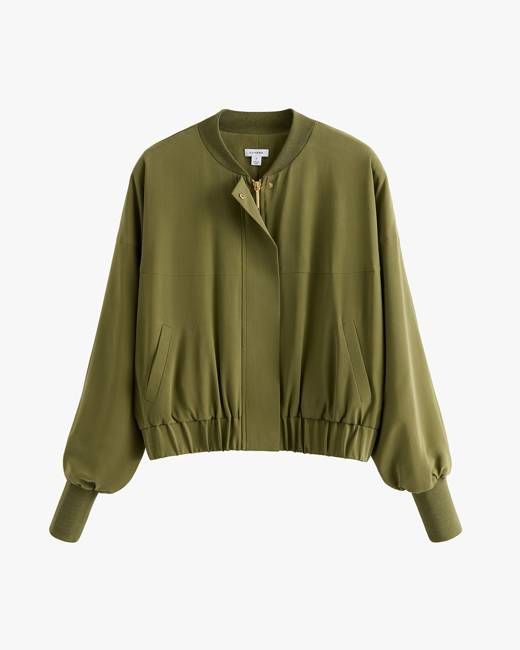Washable Silk Relaxed Bomber