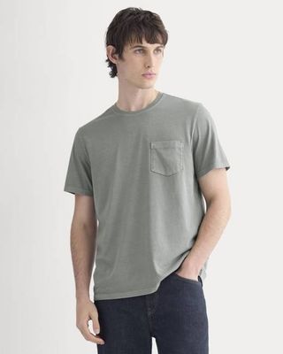 The Essential Organic Garment-Dyed Crew | Agave Green