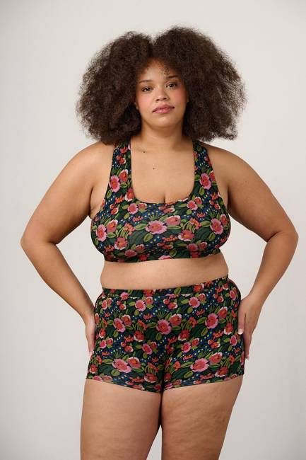 Kit - Viscose Boxer Shorts in Black Marie Print