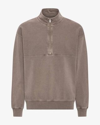 Organic Quarter Zip - Faded Khaki