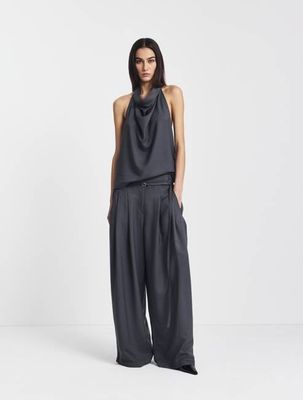 Evie Wide Leg Trouser in Magnet