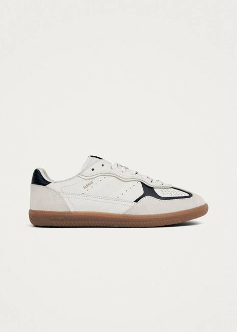 Tb.490 Rife Grain White Black Leather Sneakers
