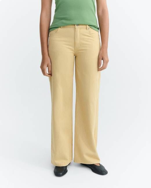 Kettan yellow striped low rise pants