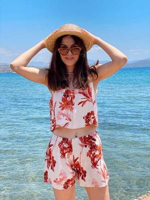 Sunset Linen Crop Top-Short Set - Chillax.co