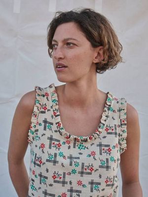 Quince Vest in Vintage Print