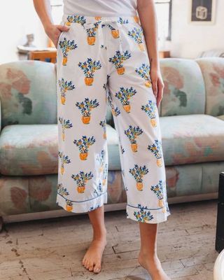 Lemon Tree - Cropped PJ Pants - Cloud