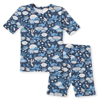Kids Summer Pajama Set - Ocean Life Navy