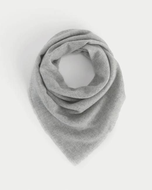 The Feather Cashmere Bandana | Heathered Grey