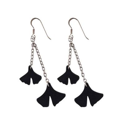 Ginkgo Leaf Inner Tube Earrings