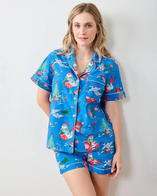 Merry Mermen - Short PJ Set - Dolphin Tail