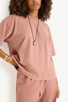 Coast Oversized Boyfriend Tee - Desert Rose Cotton Jersey
