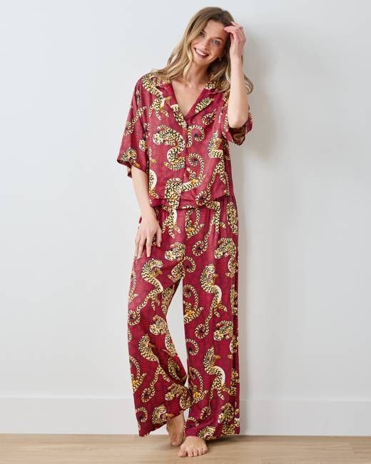 Twisted Tiger - Original Fit Petite Eco Satin Wildest Dreams Set - Merlot