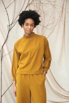 Maiya Organic Cotton Felpe Sweatshirt in Ochre