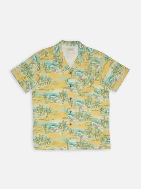 Arvid Pearls Hawaii Shirt Mustard | Nudie Jeans