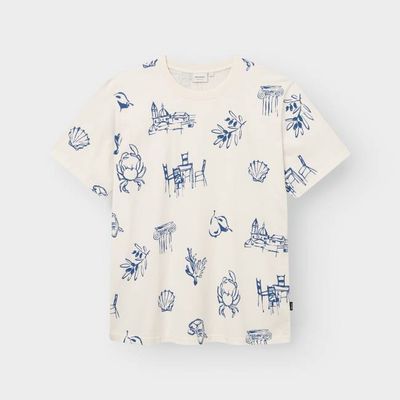 DEDICATED - T-shirt Stockholm Ink Storys Off-White