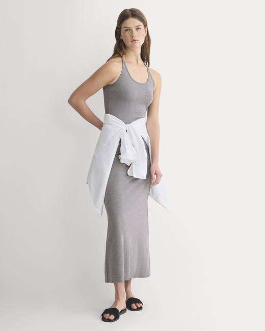 Racerback Maxi Knit Dress | Mid Heather Grey