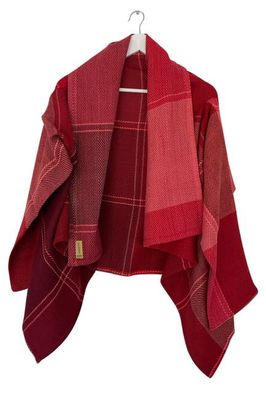 Neu! Kurzer Umhang Rot Kariert Nr.1