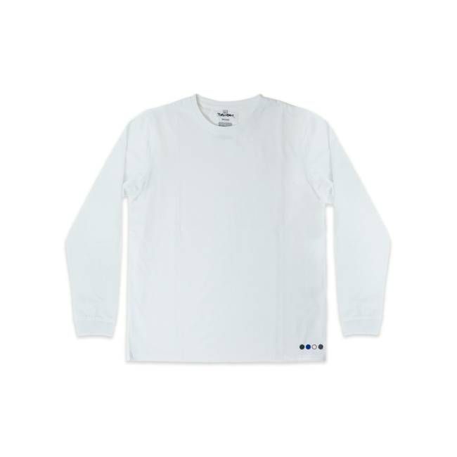 UNISEX SAMMY LONG SLEEVE TEE IN WHITE