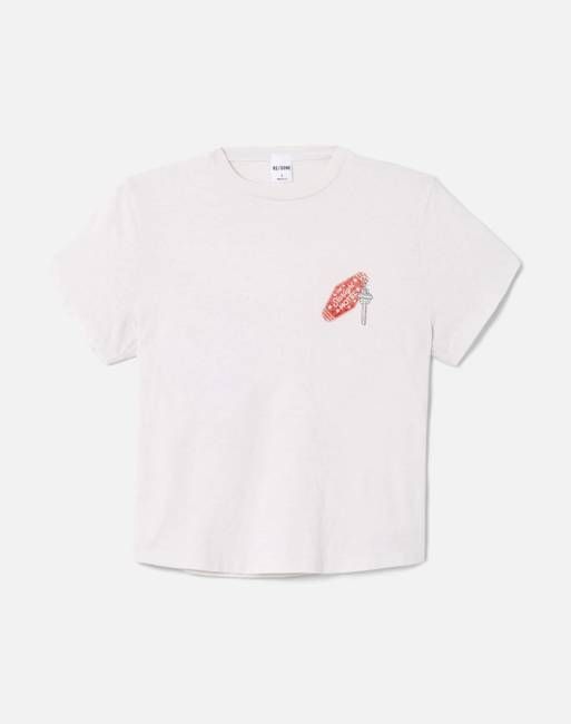 1950s Boxy Tee Starlight Motel - Vintage White