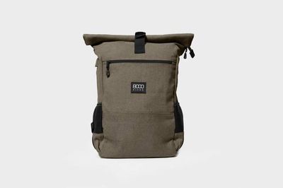 Everyday Hemp Rolltop Backpack in Dark Green
