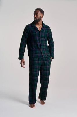 JIM JAM Mens Organic Cotton Pyjama Set - Black Watch