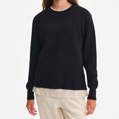 Organic Waffle Crew Top