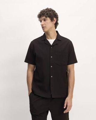 The Seersucker Short-Sleeve Shirt | Black