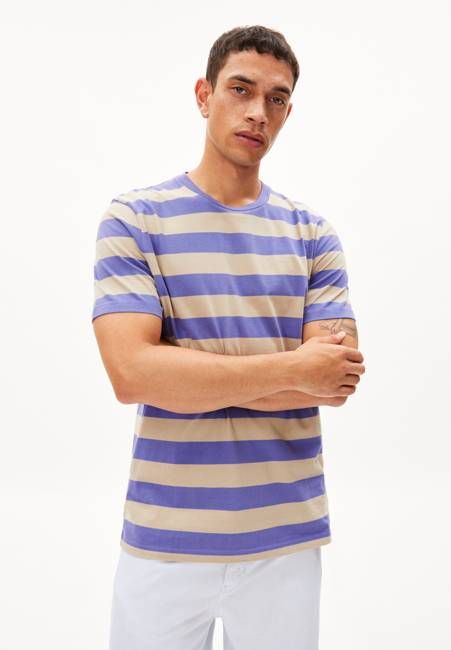 AADONI BOLD STRIPES | vibrant violet-sand stone