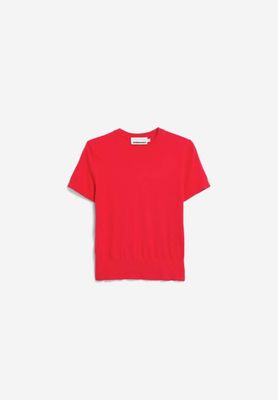 FINE S SL KNIT SWEATER | mars red