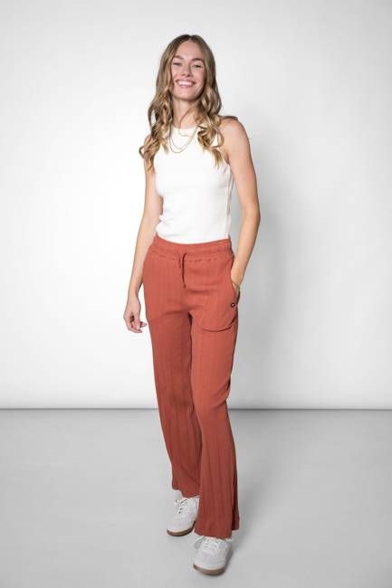 Stoffhose aus Jersey Terracotta