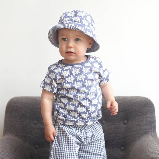 Summer Shorts (Seersucker Check) - Indigo